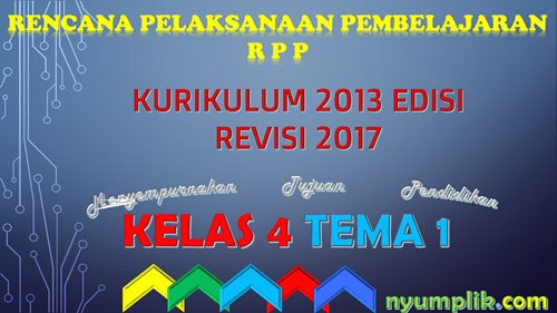 Download RPP Revisi 2017 Kelas 4 tema 1 File MS Word