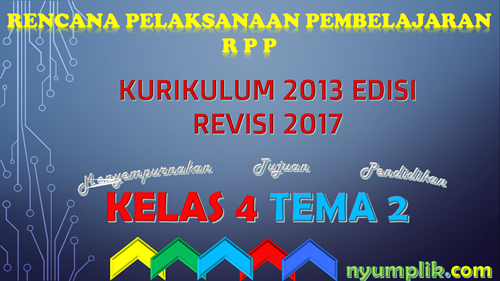 Download RPP Revisi 2017 Kelas 4 tema 2 File MS Word