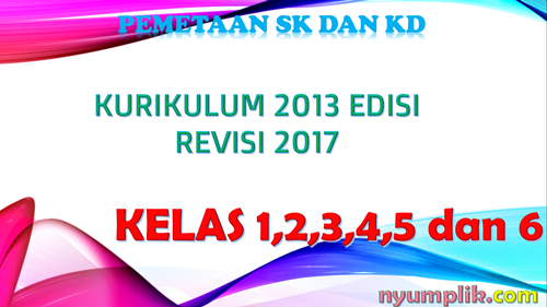 Download Pemetaan Kurikulum 2013 Revisi 2017