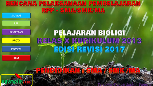 RPP BIOLOGI SMA Kelas X K13 Revisi 2017 Semester 1 dan Semester 2