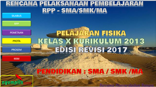 RPP FISIKA SMA Kelas X K13 Revisi 2017 Semester 1 dan Semester 2