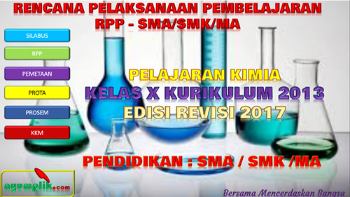 RPP KIMIA SMA Kelas X K13 Revisi 2017 Semester 1 dan Semester 2