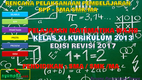 DOWNLOAD RPP MTK WAJIB SMA/SMK Kelas XI K13 Revisi 2017