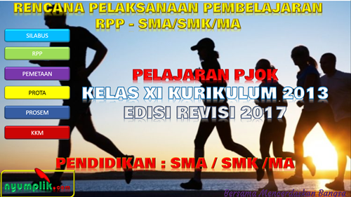 DOWNLOAD RPP PJOK SMA/SMK Kelas XI K13 Revisi 2017