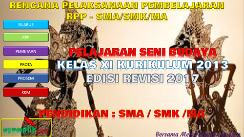 DOWNLOAD RPP SENI BUDAYA SMA/SMK Kelas XI K13 Revisi 2017