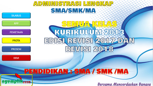 ADMINISTRASI SMA/SMK/MA LENGKAP REVISI 2018