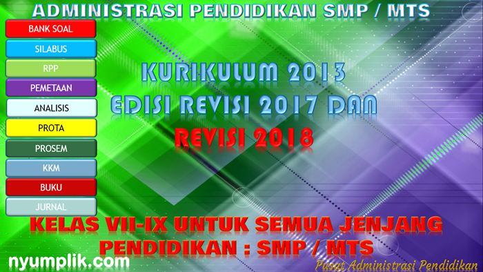 Download RPP, Silabus, KKM, Prota, Prosem SMP/MTS Revisi 2017 dan Revisi 2018