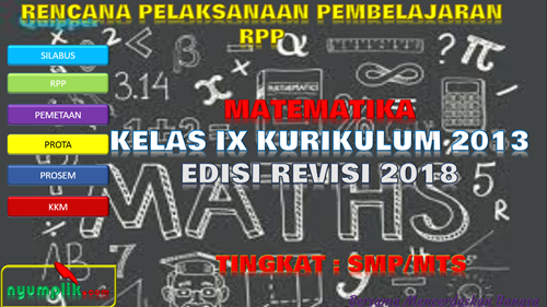 RPP MTK Kelas 9 K13 Revisi 2018 Semester 1