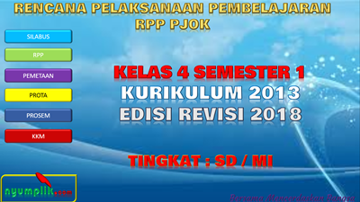 RPP PJOK Kurikulum 2013 Kelas 4 Semester 1 Revisi 2018