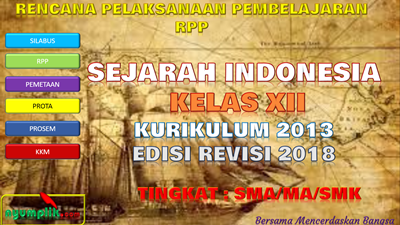 Download RPP Sejarah Indonesia Kelas XII K13 Revisi 2018