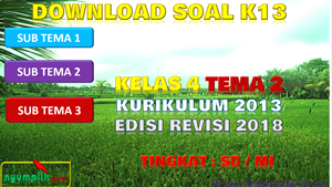 Download Soal Kelas 4 Tema 2 Kurikulum 2013 Revisi 2018