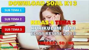 Download Soal Kelas 4 Tema 3 Kurikulum 2013 Revisi 2018