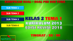 Kumpulan Soal Kelas 2 Tema 1 Kurikulum 2013 Revisi 2018