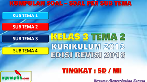 Kumpulan Soal Kelas 3 Tema 2 Kurikulum 2013 Revisi 2018