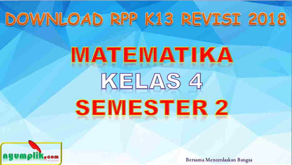 RPP MTK Kelas 4 Semester 2