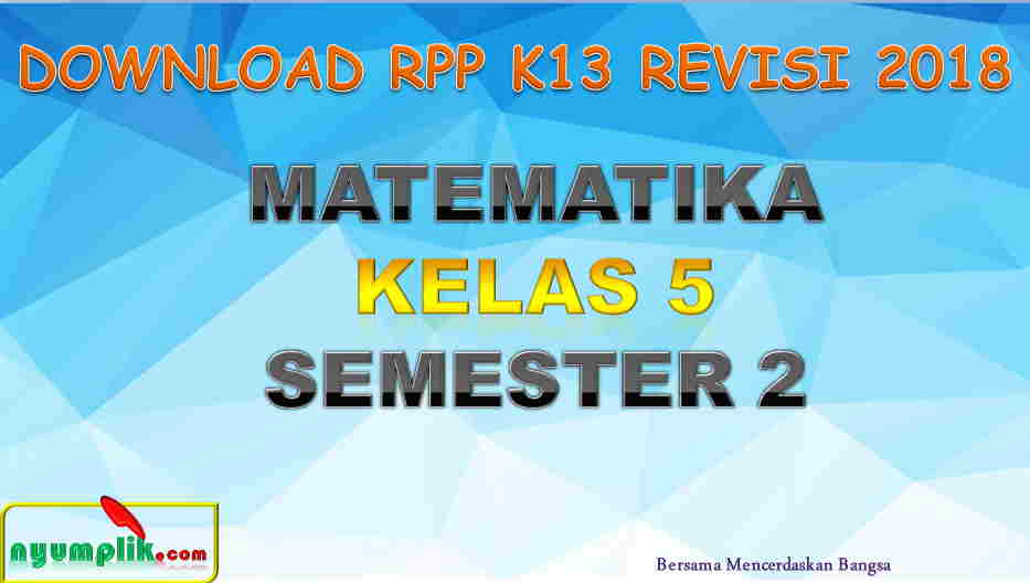 RPP MTK Kelas 5 Semester 2