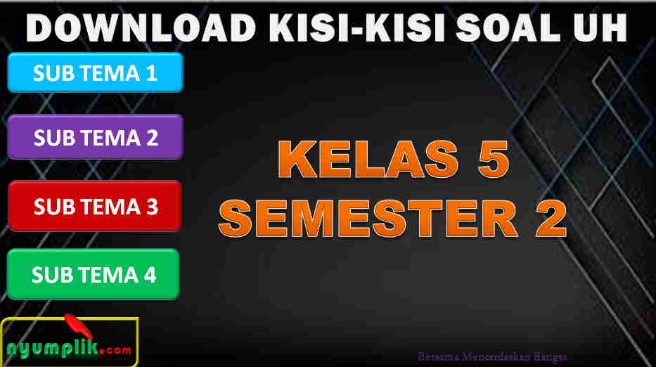 Kisi-kisi UH Kelas 5 Semester 2