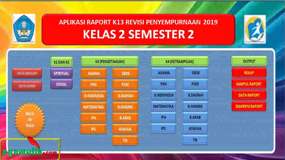 Aplikasi Raport Kelas 2 Semester 2