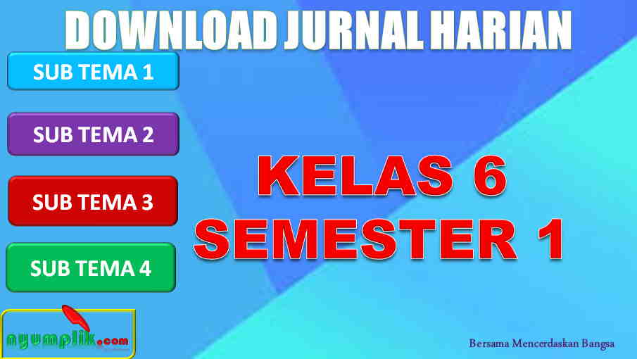 jurnal harian kelas 6 semester 1