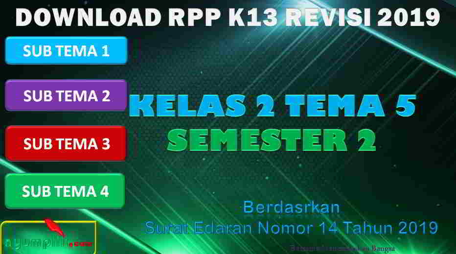 RPP 1 Lembar SD/MI Kelas 2 Semester 2 Tema 5