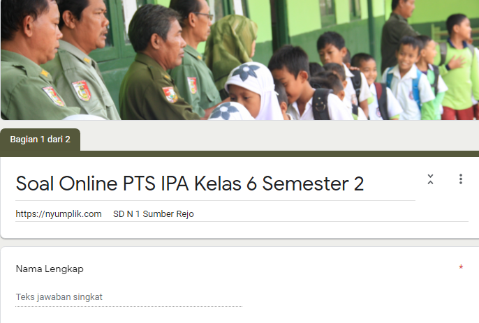 Soal Online PTS IPA Kelas 6 Semester 2