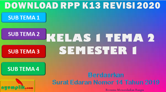 RPP K13 Kelas 1 Tema 2