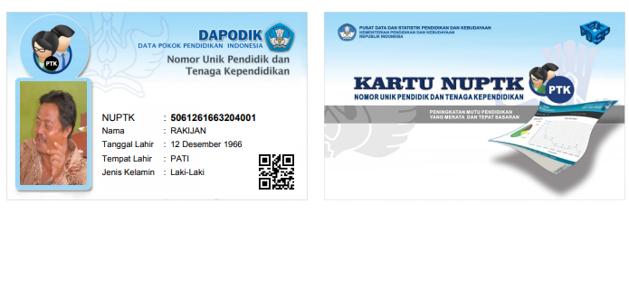 Cetak Kartu NUPTK Tahun 2021 Berbarcode ONLINE