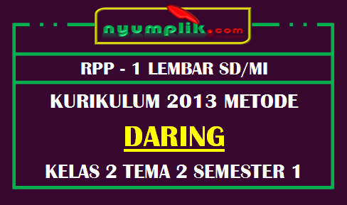 RPP Kelas 2 tema 2 Daring