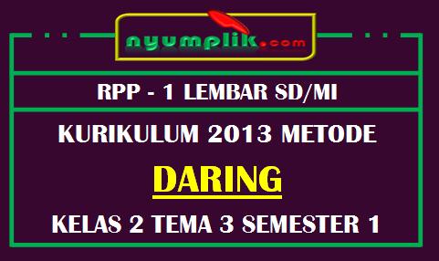 RPP Kelas 2 tema 3 Daring