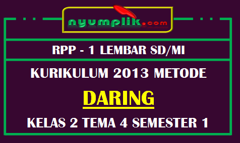 RPP Kelas 2 tema 4 Daring