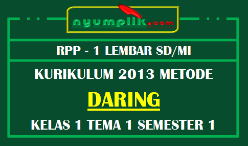 RPP Daring Kelas 1 Tema 1